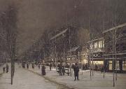 Hippolyte camille delpy Boulevard Barbes-Roche-chouart in de winter (san24) Sweden oil painting artist